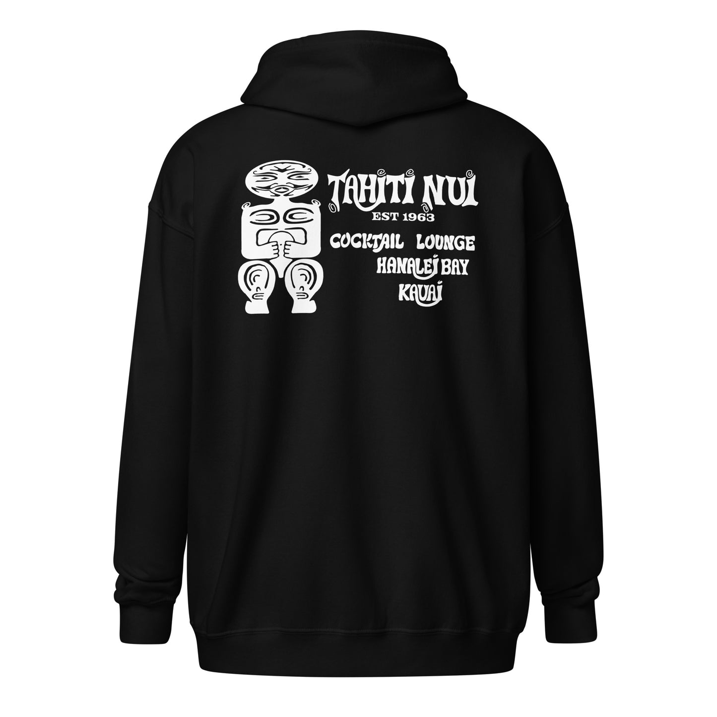 Unisex Heavy Blend Zip Hoodie - White Tahiti Nui Logo (Other Colors Available)