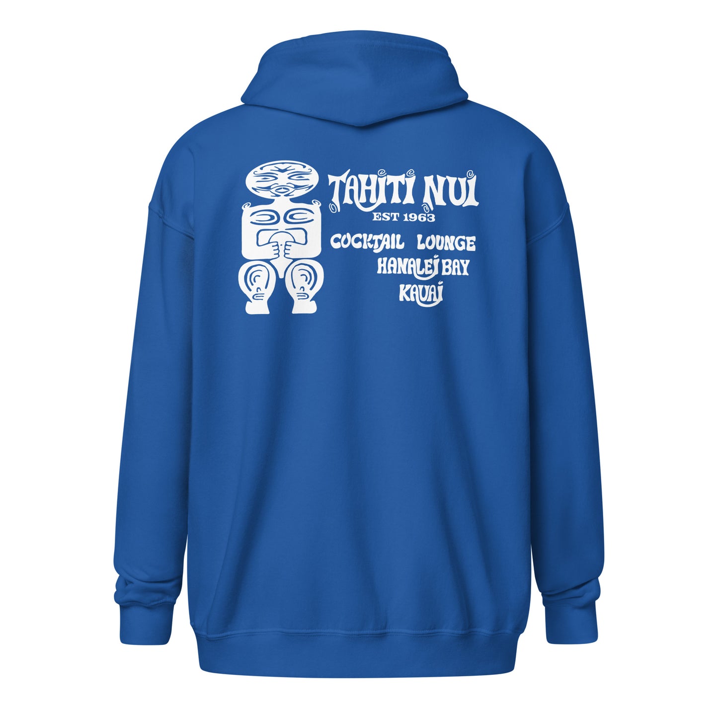 Unisex Heavy Blend Zip Hoodie - White Tahiti Nui Logo (Other Colors Available)