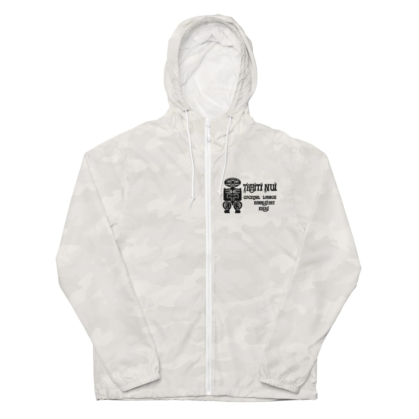Unisex lightweight zip up windbreaker - black Tahiti Nui logo