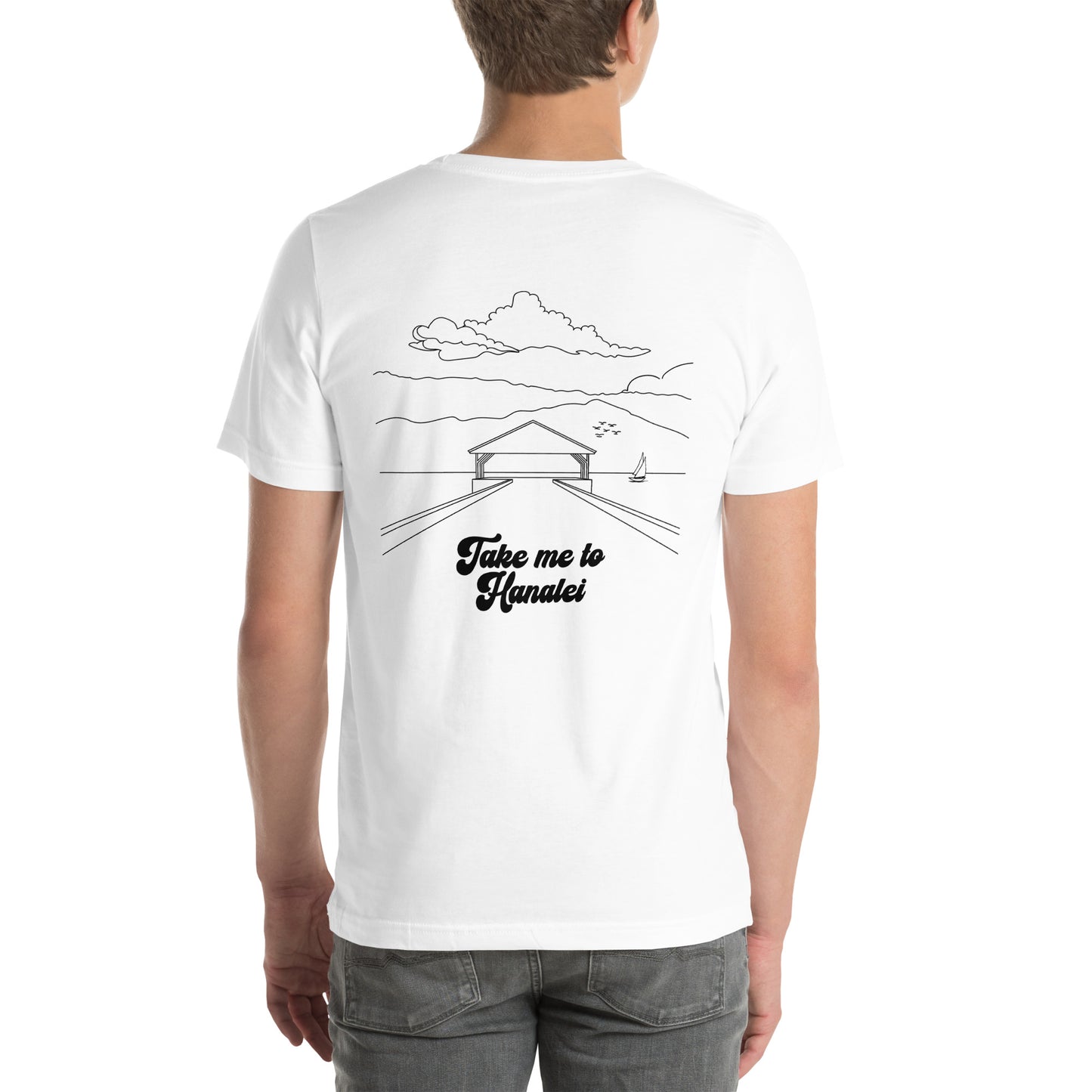 Pier Line Drawing Unisex T-Shirt