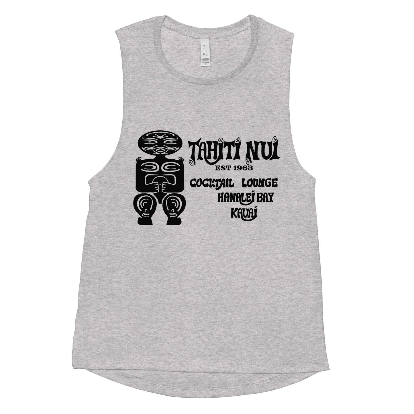 Ladies’ Muscle Tank - Black Tahiti Nui Logo