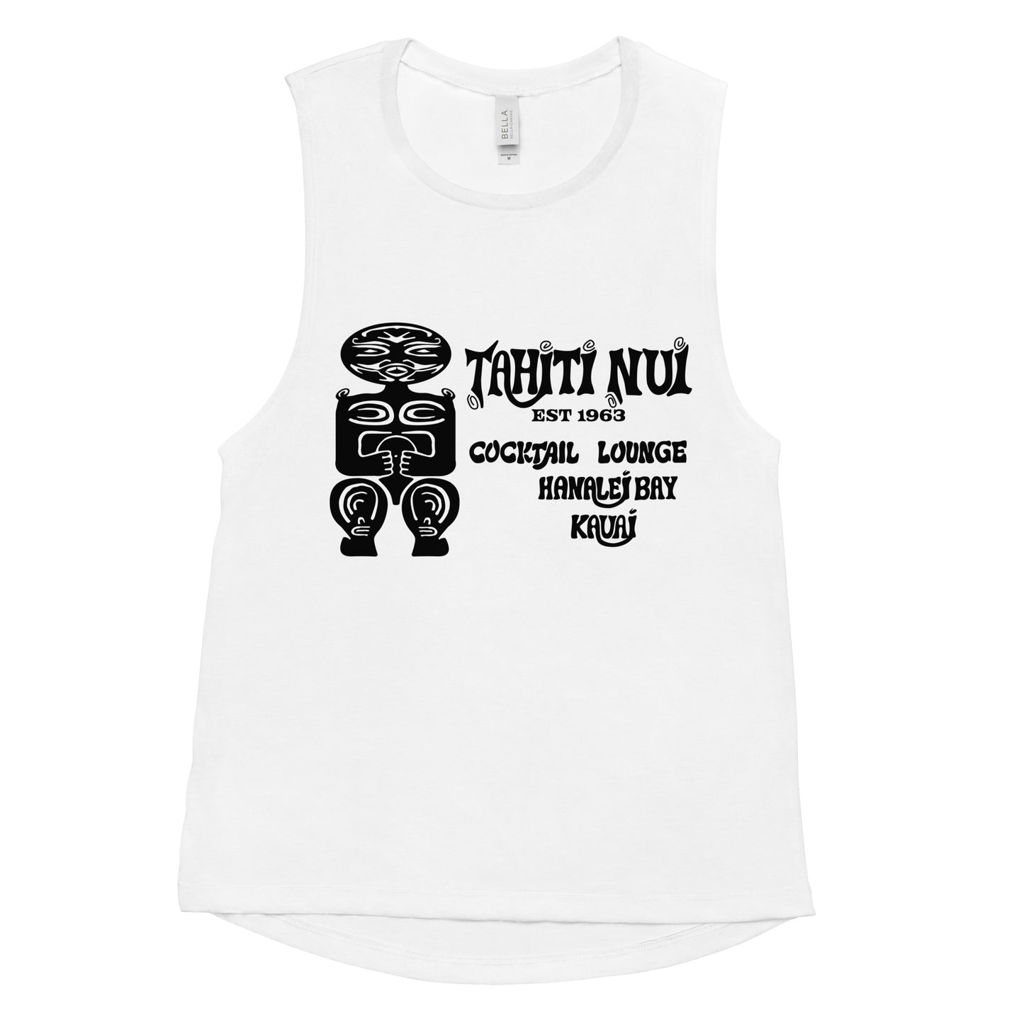Ladies’ Muscle Tank - Black Tahiti Nui Logo