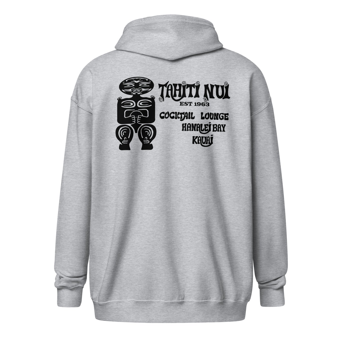 Unisex Heavy Blend Zip Hoodie - Black Tahiti Nui Logo (Other Colors Available)