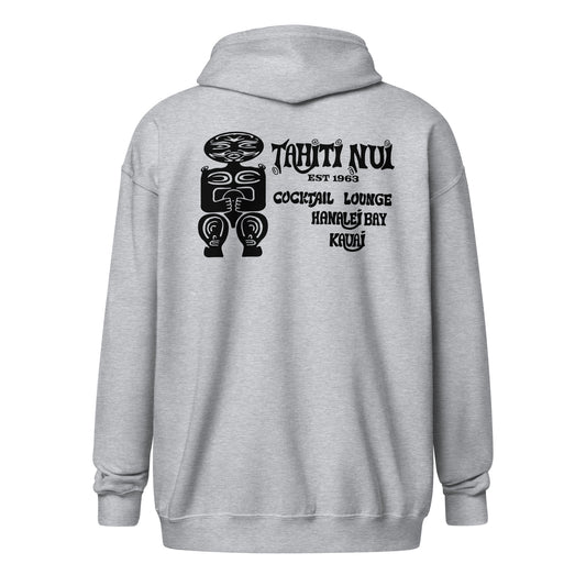 Unisex heavy blend zip hoodie - black Tahiti Nui logo