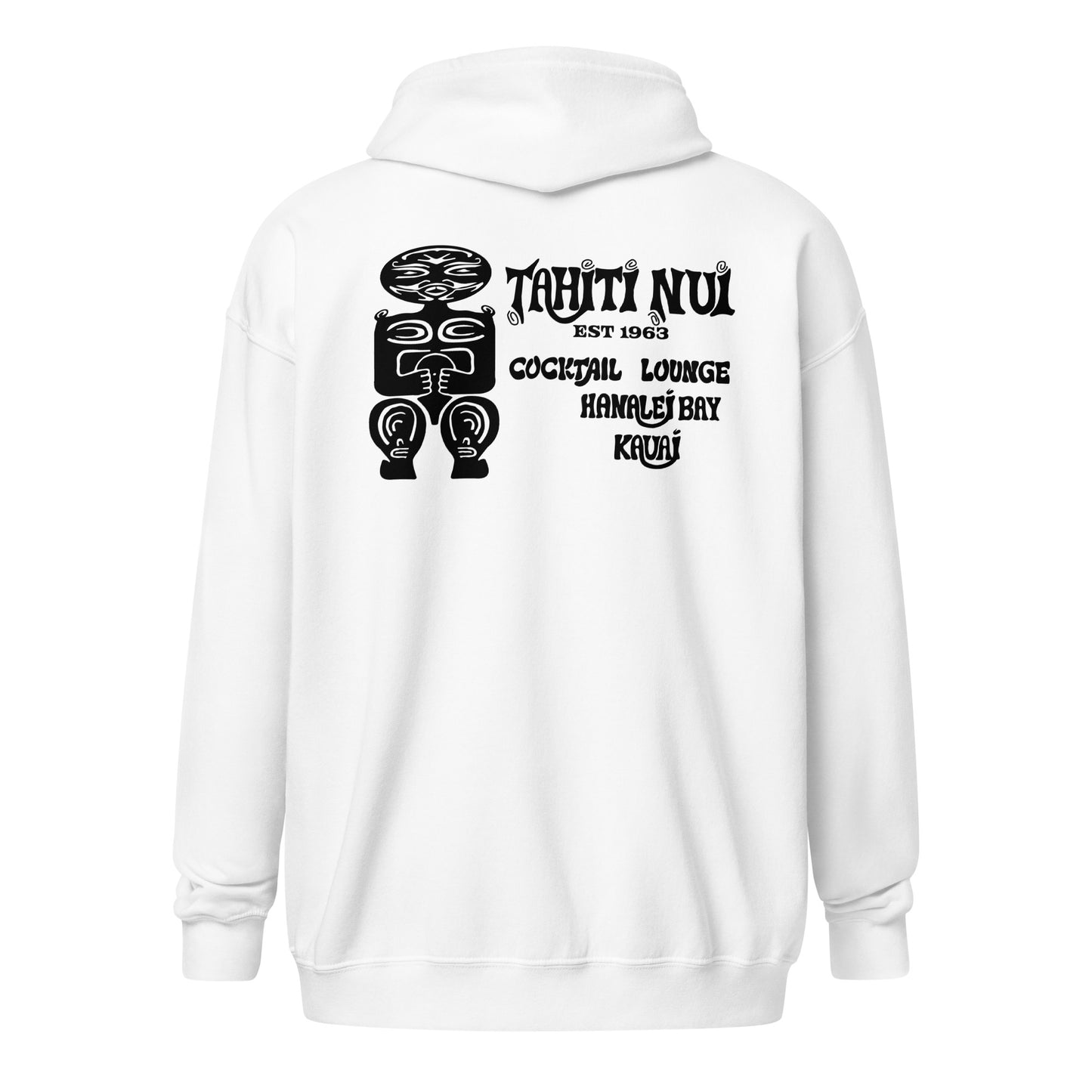 Unisex Heavy Blend Zip Hoodie - Black Tahiti Nui Logo (Other Colors Available)