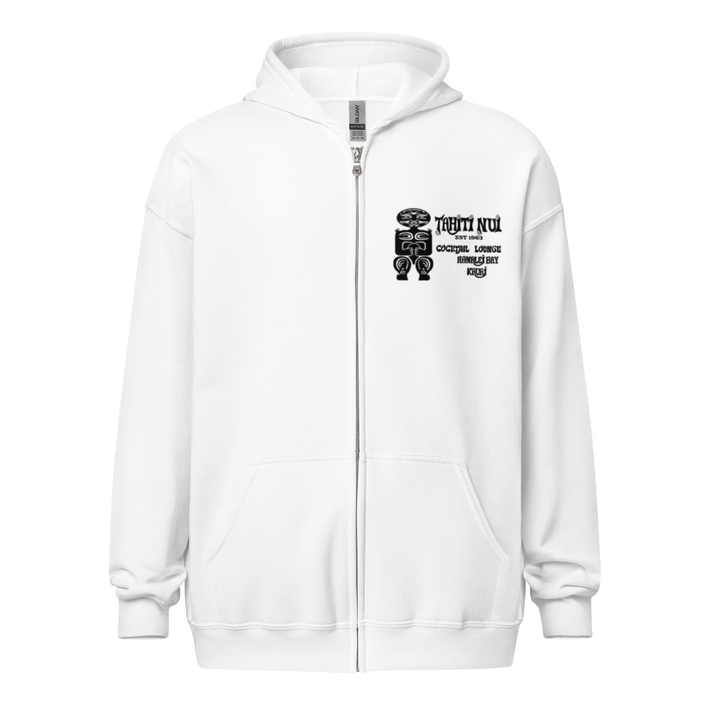 Unisex Heavy Blend Zip Hoodie - Black Tahiti Nui Logo (Other Colors Available)
