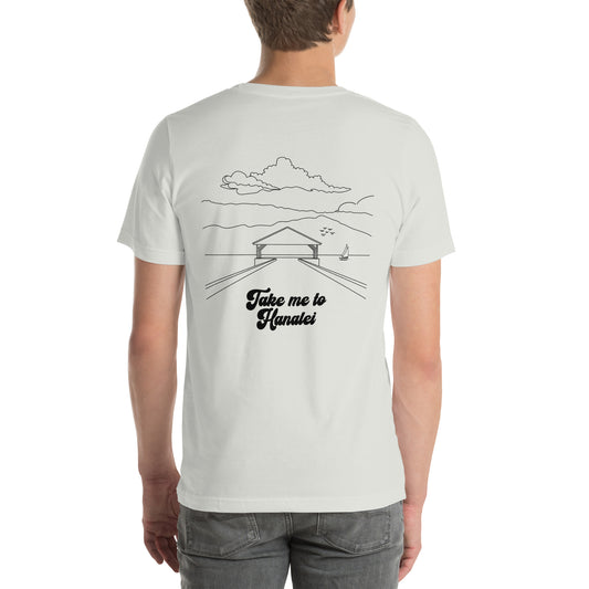 Pier Line Drawing Unisex T-Shirt